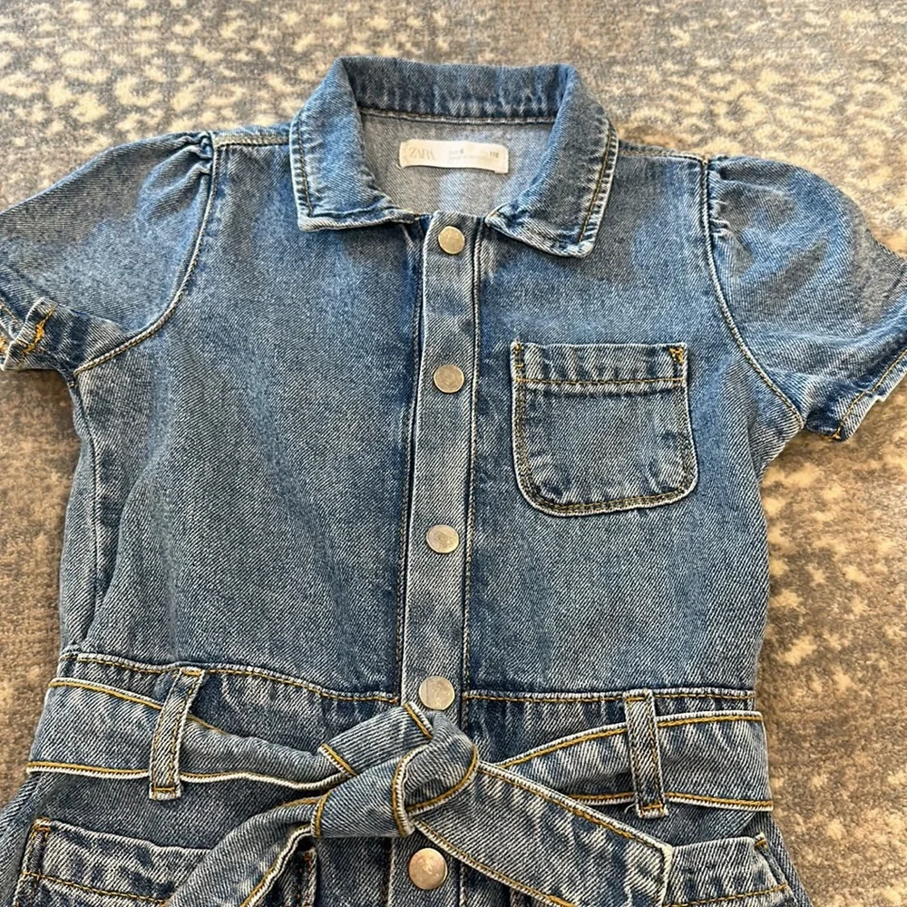ZARA DENIM JUMPSUIT WITH SHORTS ( ROMPER)